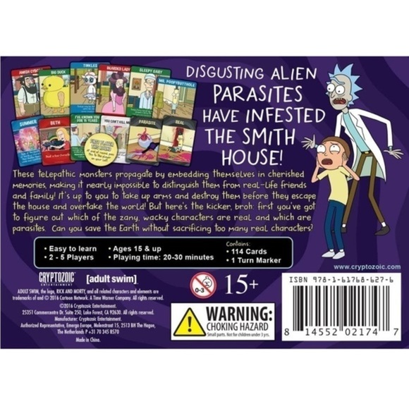 🏷️ 4/$25 NWT Rick & Morty Total Rickall Cooperative Card Game - Picture 2 of 5